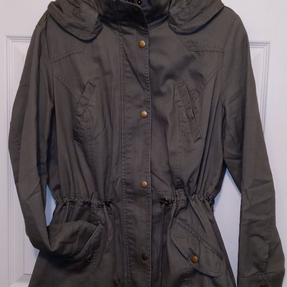 STYLE & CO. COTTON HOODED UTILITY JACKET SAGE size - Picture 8 of 8